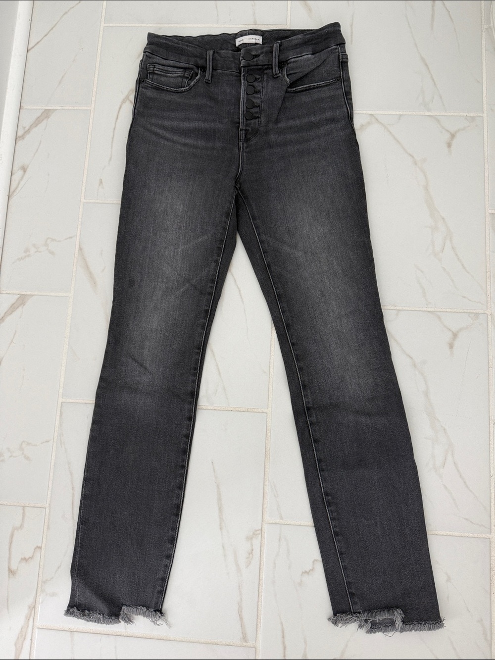 Good American Washed Black High-Rise Skinny Jeans